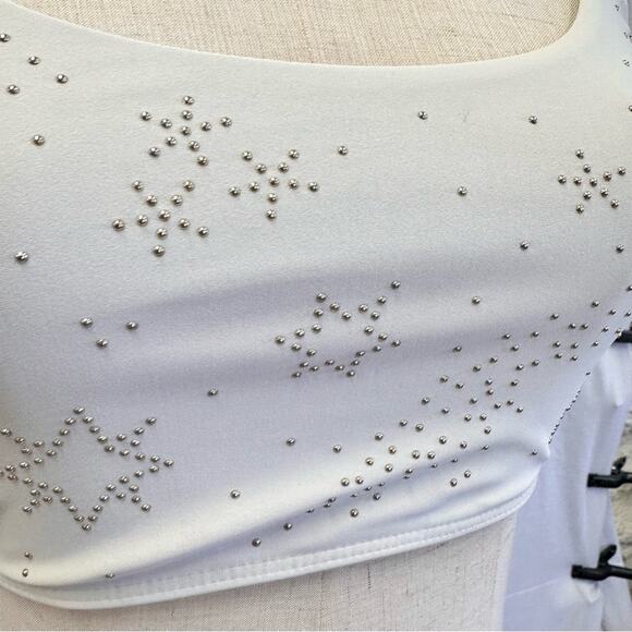 Beach Riot white studded lunar sports bra swim top size small-medium - Picture 5 of 15